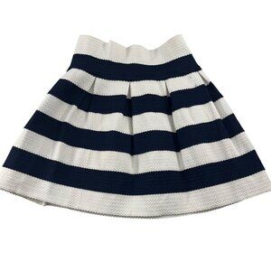 Neslay Designer Womens Navy & White Striped Skirt XL‎